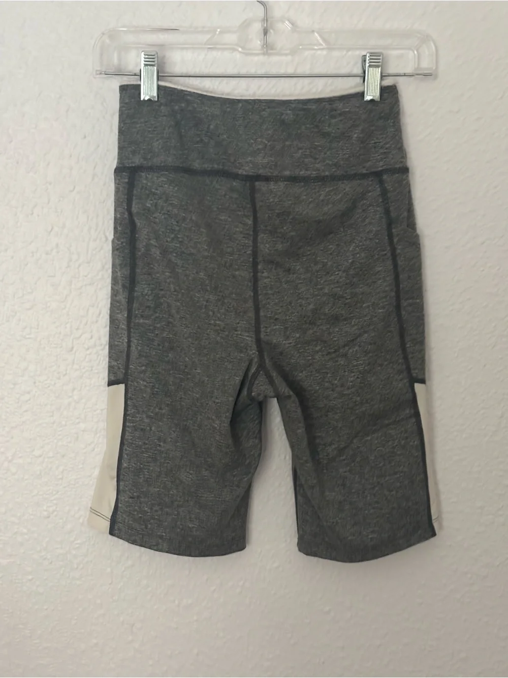 bcg Gray Bike Shorts with Cream Side Panels